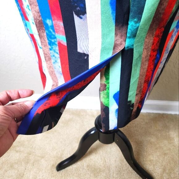 Milly Lorena Print Dress Sleeveless Knee Length Wide Straps Size 8 - Picture 9 of 11